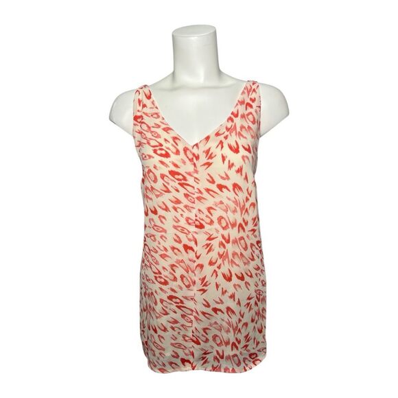 Cabi Coral Animal Print Chiffon Tank‎ Top sz Medium - Picture 2 of 6